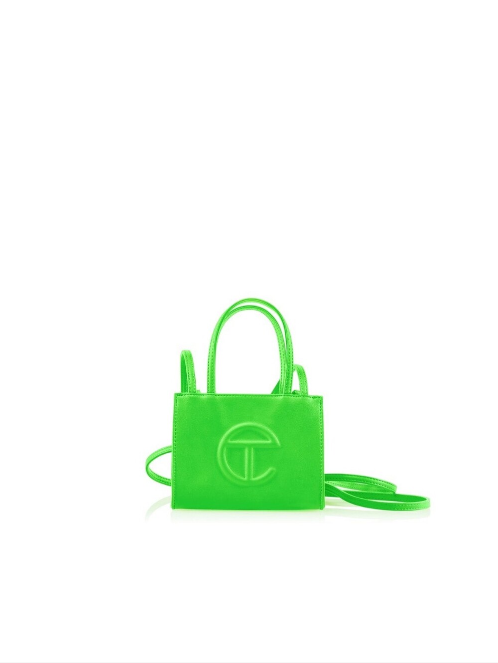 Genuine New Telfar Small Neon Green Shopping Bag New